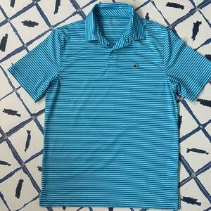 Vineyard Vines men’s striped blue polo - small